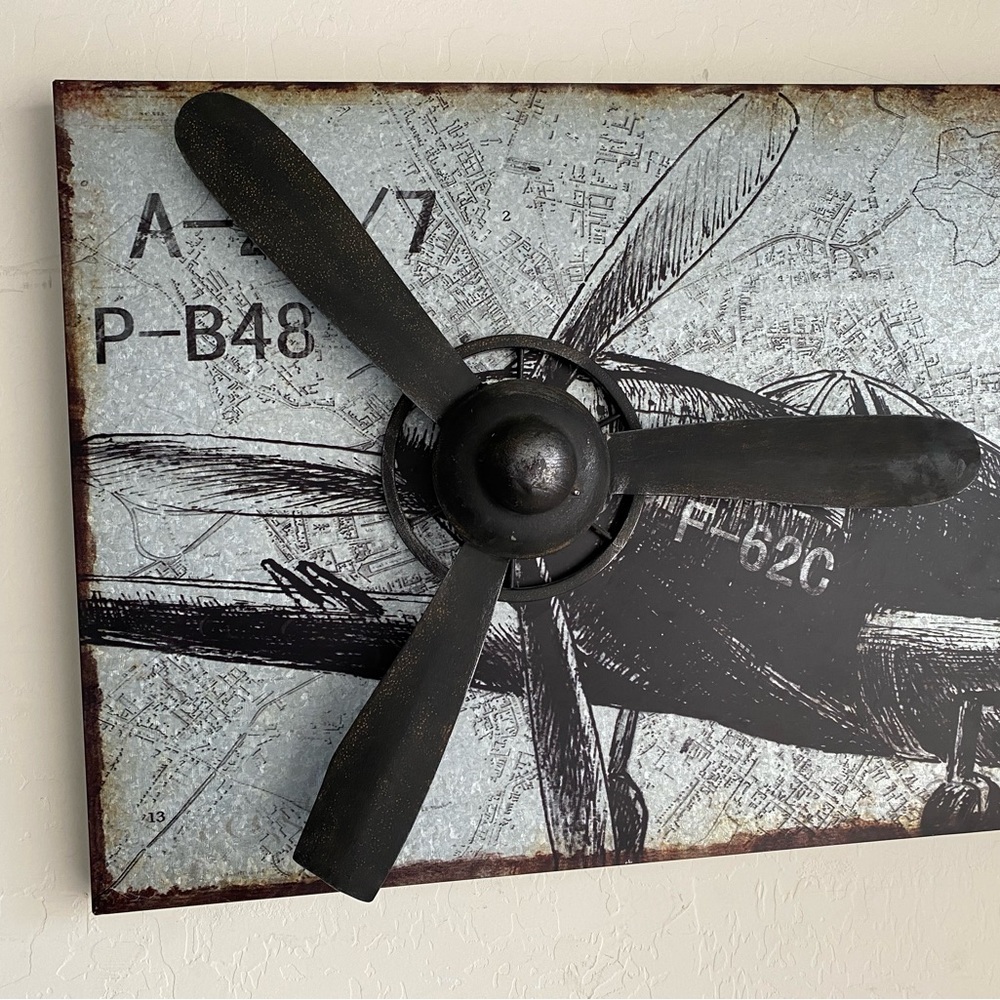 Home decor metal air plane wall decor with turn perpendicular’s $20 each $40 set